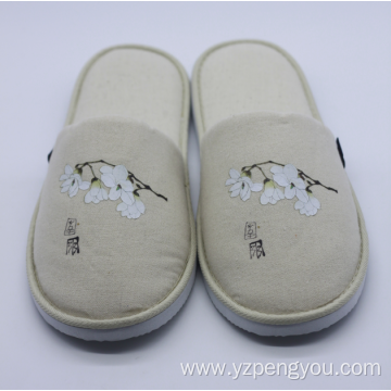 Closed toe indoor hotel eva slipper with bag